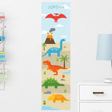 Dinosaurs Growth Chart Decal Wall Height Chart Decal