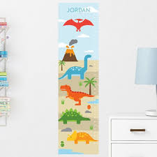 dinosaurs growth chart decal wall height chart decal