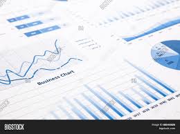 Blue Business Charts Image Photo Free Trial Bigstock