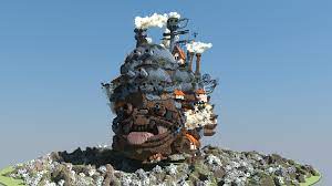 Magical moving castle from the movie 'howl's moving castle'. I Made Howl S Moving Castle Anime Movie By Japanese Studio Ghibli Minecraft