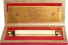 Pin By Chandni Chadha On Wedding Invitations Indian Wedding Invitation Cards Scroll Wedding Invitations Fun Wedding Invitations