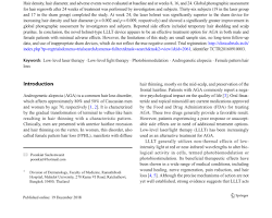 Image of Laser photobiomodulation for androgenetic alopecia in women