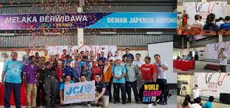Picture of yang berhormat damian yeo shen li's team and act's team. Jci