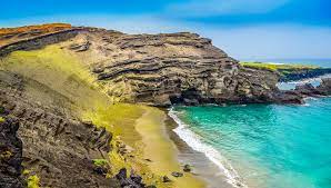 The island of hawaii is the only island to have white, black and green sand beaches. Papakolea Green Sand Beach Big Island Guide