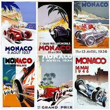 Vintage Monaco F1 Posters Grand Prix Posters Monaco Grand Prix Posters Grand Prix Cars