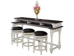 Purchase at your local at home store. Sunny Designs Carriage House 4 Piece Counter Height Bar Table Set With Sofa Table And Swivel Stools Conlin S Furniture Pub Table And Stool Sets