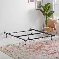 2 ck split 13 memory foam and latex mattress with adjustable base; Rest Haven Metal Adjustable Bed Frame With Rollers Queen Full Twin Walmart Com Walmart Com
