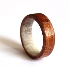 mens antler ring women wedding ring mahogany ring natural etsy bague bois de cerf etsy
