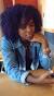 Short Burgundy Natural Hair On Dark Skin