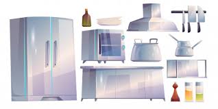Materiales, recursos, información para profesores de español como lengua extranjera. Cocina Restaurante Electrodomesticos Y Juego De Muebles Vector Gratis