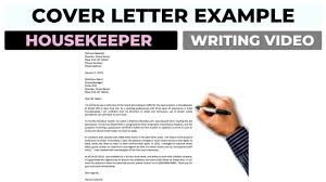 A hotel housekeeping job description the housekeeper work description may therefore also involve keeping conference rooms, lobby, hallways, and the carpets found in the stairs clean by. Cover Letter Example For Housekeeper 2021 Housekeeping Position Youtube