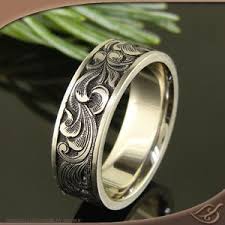Palladium Engraved Band Engraved Wedding Rings Hand Engraved Wedding Ring Rings For Men