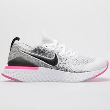 The women's nike epic react flyknit 2 running shoes' moulded heel gives a secure, stable feel. Nike Epic React Flyknit 2 Women S White Black Hyper Pink Blue Tint Sporty Daily
