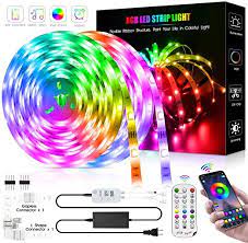 Led Strip Lights 50 Feet Dzftech Led Lights Strip App Control Color Changing And Synchronization With Music Led Strip Lighting Strip Lighting Led Light Strips