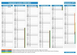 1er janvier 2021 et sa. Calendrier Scolaire 2020 2021 Semestre 1 Calendrier Scolaire Calendrier Scolaire