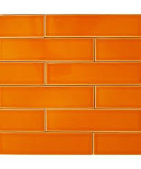 Made In America Trendy Kitchen Tile Orange Tiles Flooring
