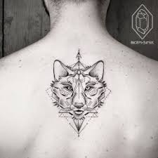 Then, draw the ears and the shape of the wolf's fluffed sides of its face. Geometric Wolf Tattoo Tumblr Geometric Wolf Tattoo Wolf Tattoos Wolf Tattoos Men