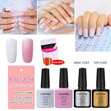 Amazon Com Vishine French Manicure Kit Base Top Coat Color White