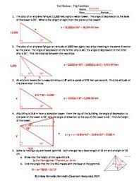 E) fnew inside out intermediate unit 5 test answer key. Trigonometry Test Review Worksheet And Solutions Tpt