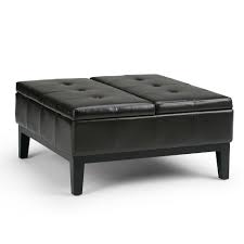 These wonderful and versatile round storage ottoman coffee tables are not just a great furniture piece, but also a stylish place to put things that aren't commonly used in the living room, like a blanket for some cold night snuggling, or additional. Lancaster Square Coffee Table Storage Ottoman Wyndenhall Target