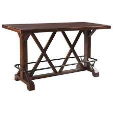 Gabriel counter height dining table with storage pedestal base cappuccino. Coast To Coast Imports Braxton Industrial Pub Height Dining Table With Metal Footrest Zak S Home Dining Tables