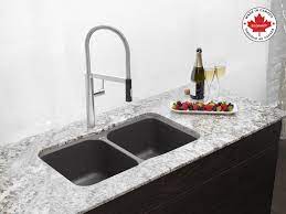 For everyday cleaning for preventing stains from becoming permanent in the sink, it is important to clean it every day after use. Have A Toast By This Blanco Vision U 2 Silgranit Sink In Cinder And The Blancoculina Pull Down Dual Spray Faucet In Chrome Silgranit Sink Sink Kitchen