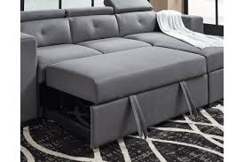 This sleeper sectional exemplifies a contemporary style bringing personality and class to any living room. Salado 2 Piece Storage Sleeper Sectional Ashley Furniture Homestore