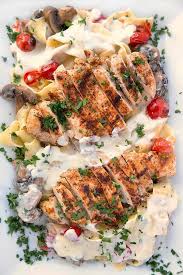 How to make grilled chicken for fettuccine alfredo. Grilled Chicken Alfredo Recipe With Pappardelle Chef Dennis