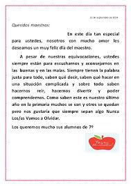 Carta Para Los Maestros