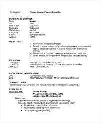 Use this example as a template to build or update your resume for finance intern. Free 7 Sample Finance Resume Templates In Pdf Ms Word