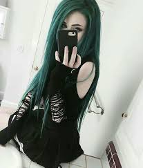 Racheal Castro Green Hair Goth Goth Hair Emo Hair Green Hair