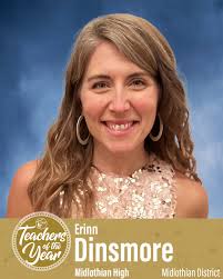 🍎🫶✏️ As Teacher Appreciation Week continues, we conclude our district  spotlights by celebrating the outstanding middle and high school Teachers  of the Year from the Midlothian District, along with Barbara Kaminski, the