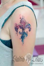 flor de lis aquarela e tattoo tatuaje flor de lis tatuajes flor de liz flor de liz