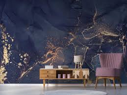 Dark Blue And Sand Abstract Wallpaper Peel And Stick Wall Etsy Blue And Gold Wallpaper Abstract Wallpaper Dark Blue Wallpaper