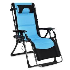 Lounge chair folding portable chaise sun lounger recliner outdoor pool furniture. Costway Outdoor Folding Padded Zero Gravity Oversized Patio Recliner Chaise Best Buy Canada