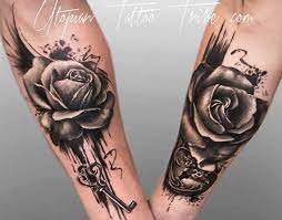Rose Tattoo By Charles Huurman Post 12382 Best Couple Tattoos Matching Couple Tattoos Couple Tattoos