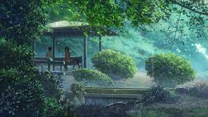 Animebackgrounds Cenario Anime Anime Jardim De Palavras