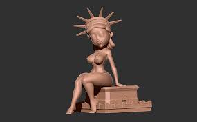 STL file SEXY STATUE OF LIBERTY + NSFW VERSION V2・3D printing design to  download・Cults