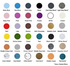 The Craft Studio Colour Chart