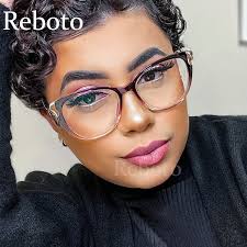 Montatura per occhiali da donna Sexy Cat Eye Fashion Anti Blue Light lenti  ottiche occhiali in metallo per donna Leopard Vintage Clear