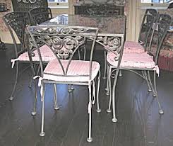 Woodard Wrought Iron Dining Set Rose Pattern Patio Furniture Makeover Wrought Iron Patio Furniture Iron Patio Furniture