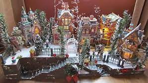 In this video i'll show you how to make a snow paste you can use on your christmas village display platforms. Christmas Village Display Big Staircase Ce Platform Base 28x12 Dept 56 Lemax 400808277