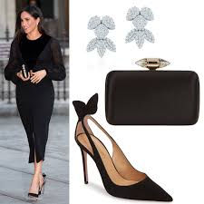 Meghan Has Arrived At The Royal Academy Of Arts In London Wearing A Black Givenchy Dress For Her First Solo En Royal Fashion Meghan Markle Outfits Queen Outfit