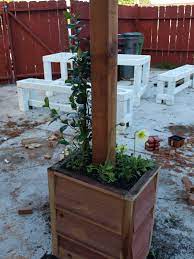 Pergola With Planter Posts Pergola Planter Backyard Shade Pergola Sun Shade