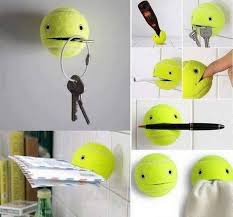 Isn T It Ingenious Idea Things You Can Do With A Tennis Ball Try It Now And Make Your Home And Office Look Cool Creative Cheap Diy Crafts Crafts Cheap Diy