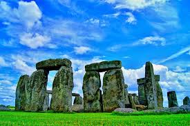 Stonehenge england monument building. A stonehench in a grassy field under a blue sky - PICRYL - Public Domain Media Search Engine Public Domain Image