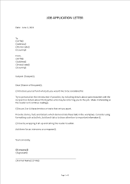 Types of job application letters. Job Application Template