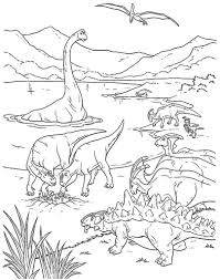 Kolorowanka z dinozaurami w roli głównej. Kolorowanki Dinozaury Do Druku