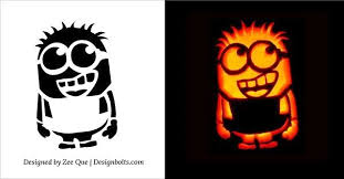 Printable Minion Pumpkin Carving Stencils Pumpkin Carving Patterns Minion Pumpkin Stencil Pumpkin Carving Templates