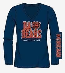 Chicago Bears Men Da Bears Long Sleeve 100 Cotton Shirt